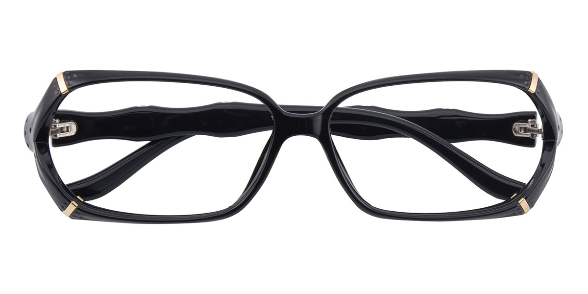 Black Rectangle Exquisite TR90 Eyeglasses