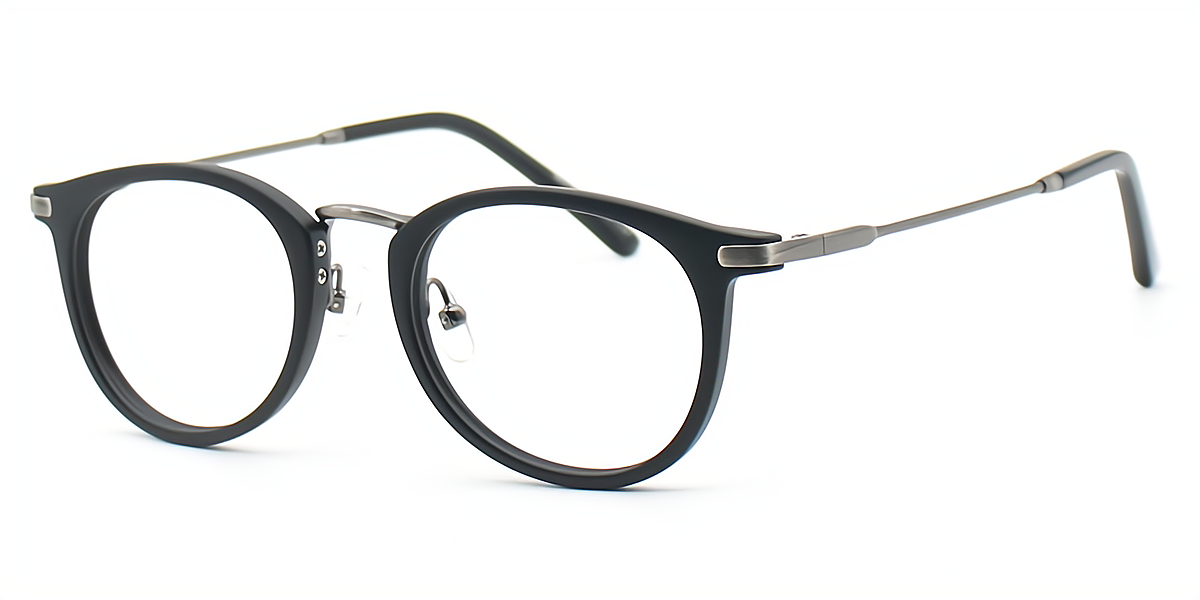 Black Oval Elegant TR90 Eyeglasses