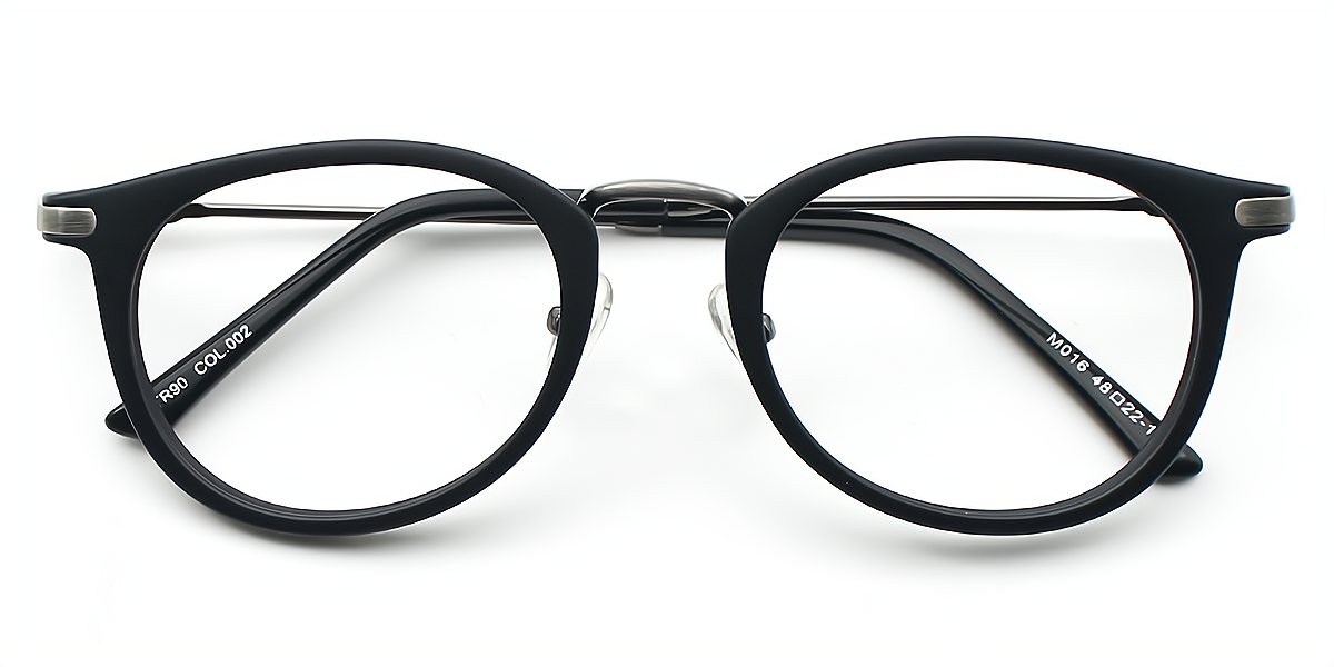 Black Oval Elegant TR90 Eyeglasses