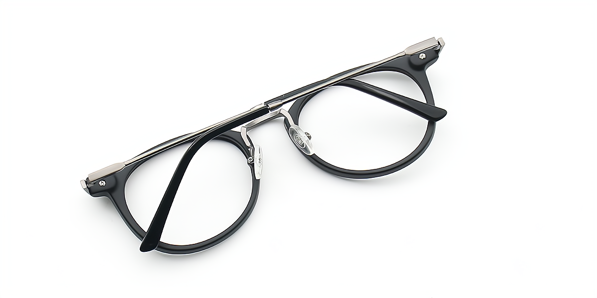 Black Oval Elegant TR90 Eyeglasses