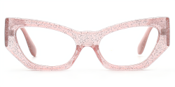 Diversity #95306 Pink Cat Eye Geek-Chic Acetate Eyeglasses
