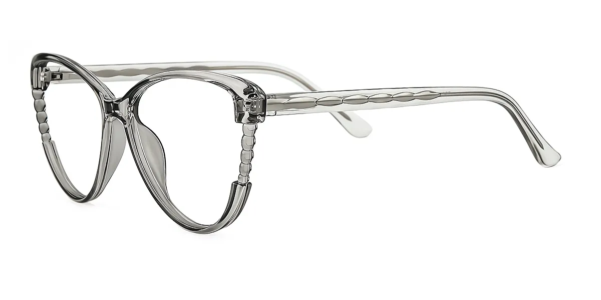 Gray Cat Eye Classic TR90 Eyeglasses
