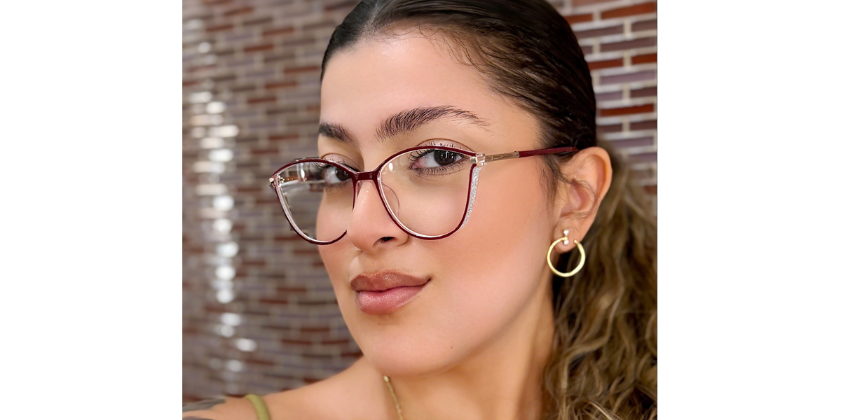 Red Cat Eye Elegant TR90 Eyeglasses