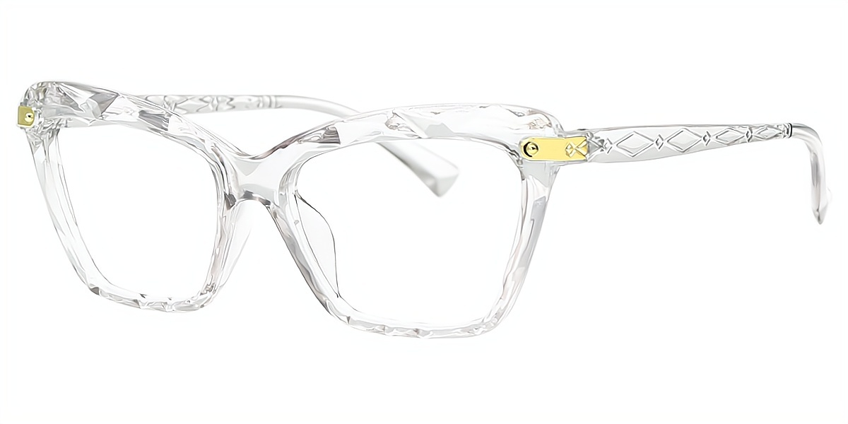 Clear Cat Eye Modish Plastic Eyeglasses