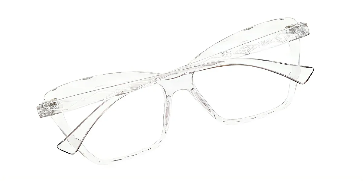 Clear Cat Eye Modish Plastic Eyeglasses