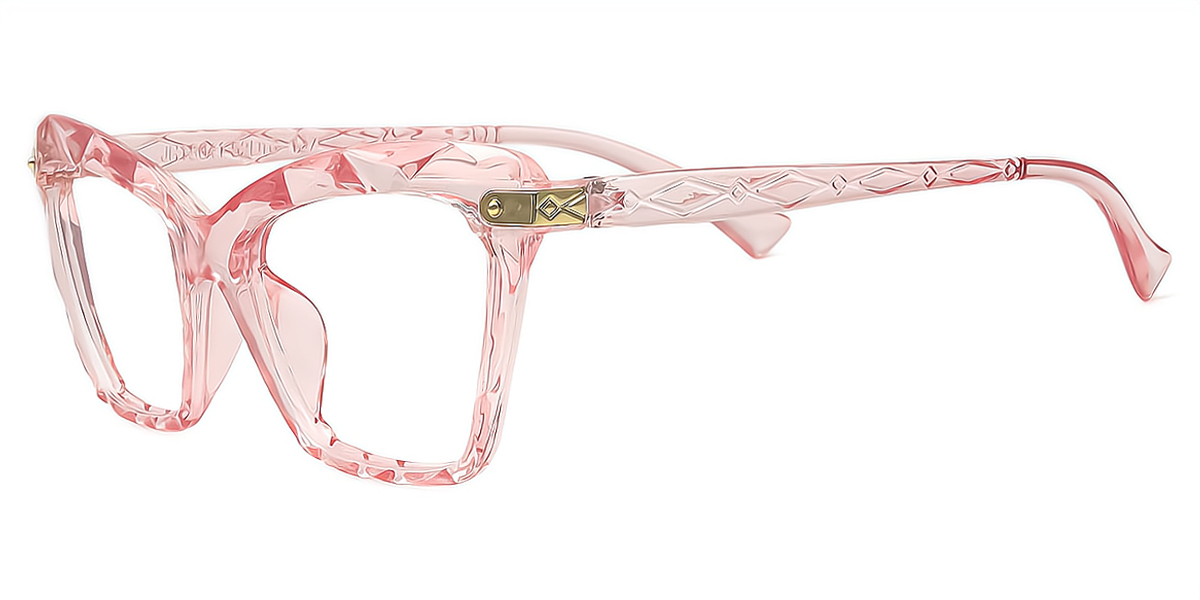 Pink Cat Eye Modish Plastic Eyeglasses