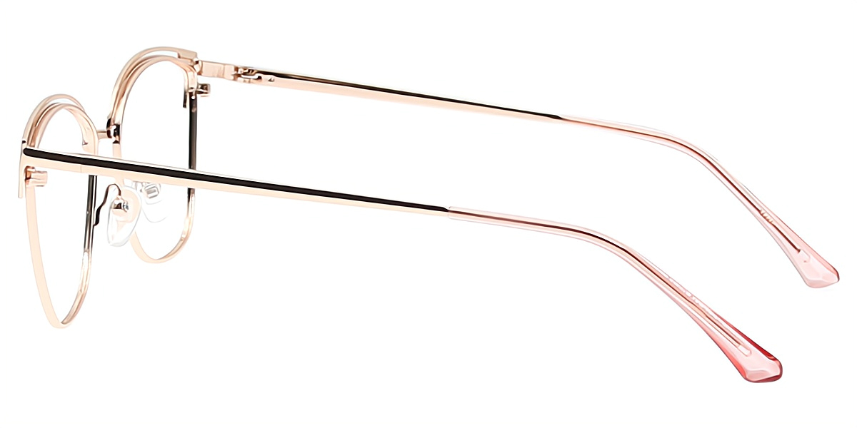 Pink Butterfly Exquisite Metal Eyeglasses