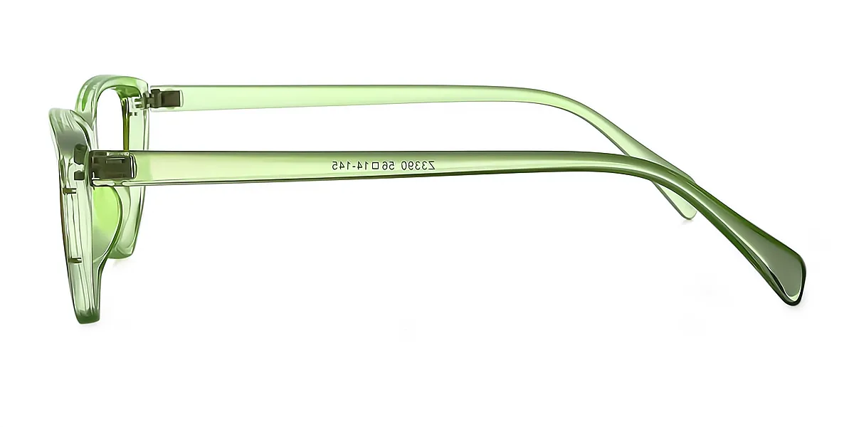Green Cat Eye Unique Plastic Eyeglasses
