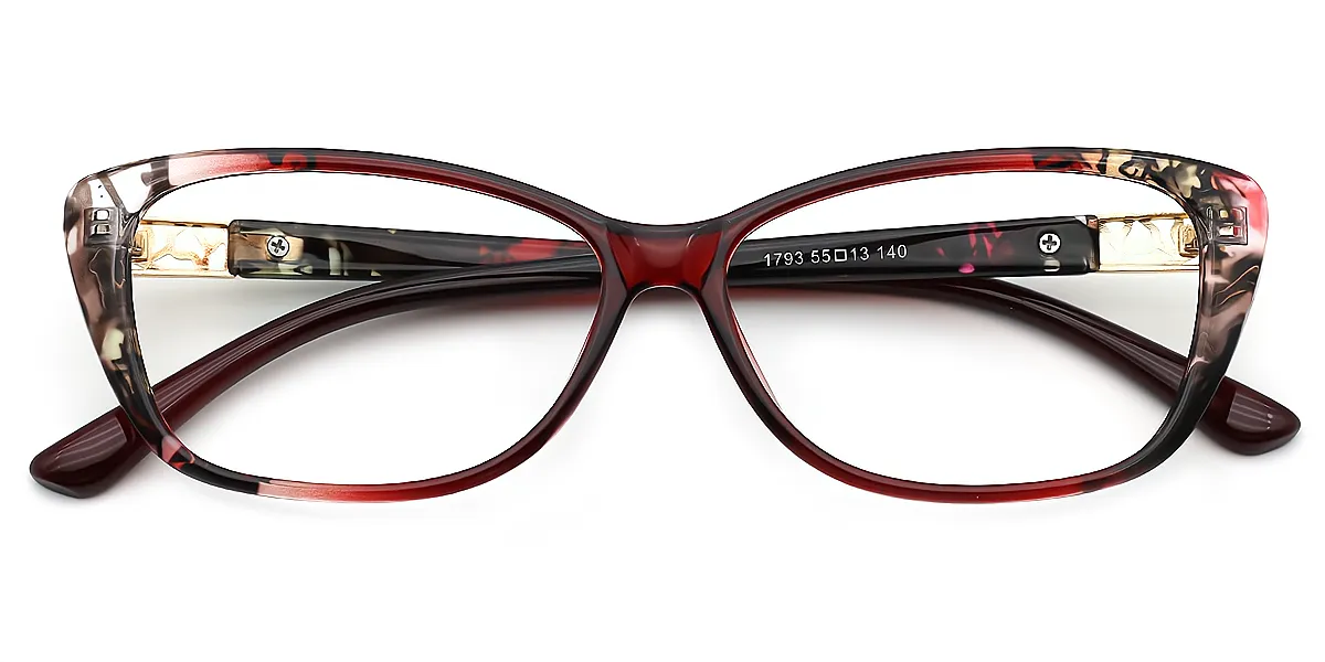 Red Cat Eye Exquisite TR90 Eyeglasses