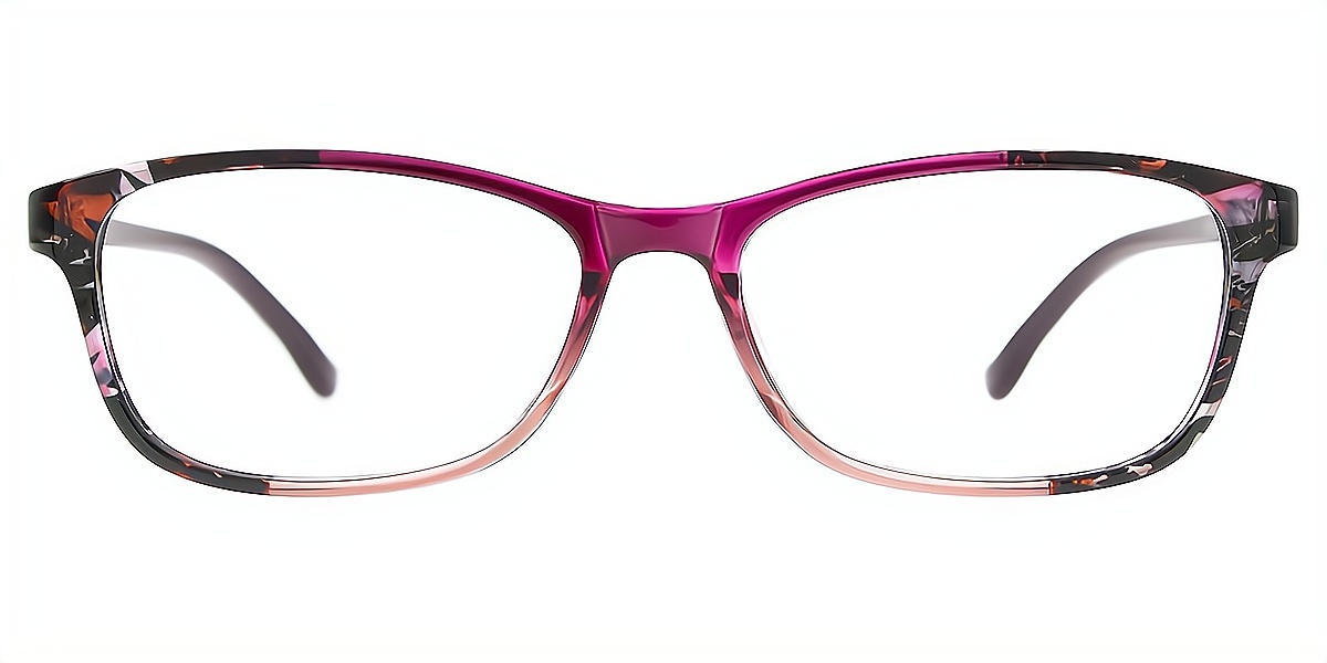 Purple Rectangle Lightweight TR90 Eyeglasses