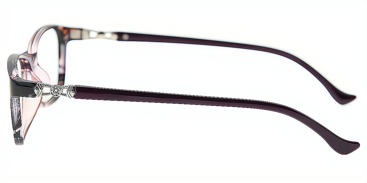 Purple Rectangle Lightweight TR90 Eyeglasses