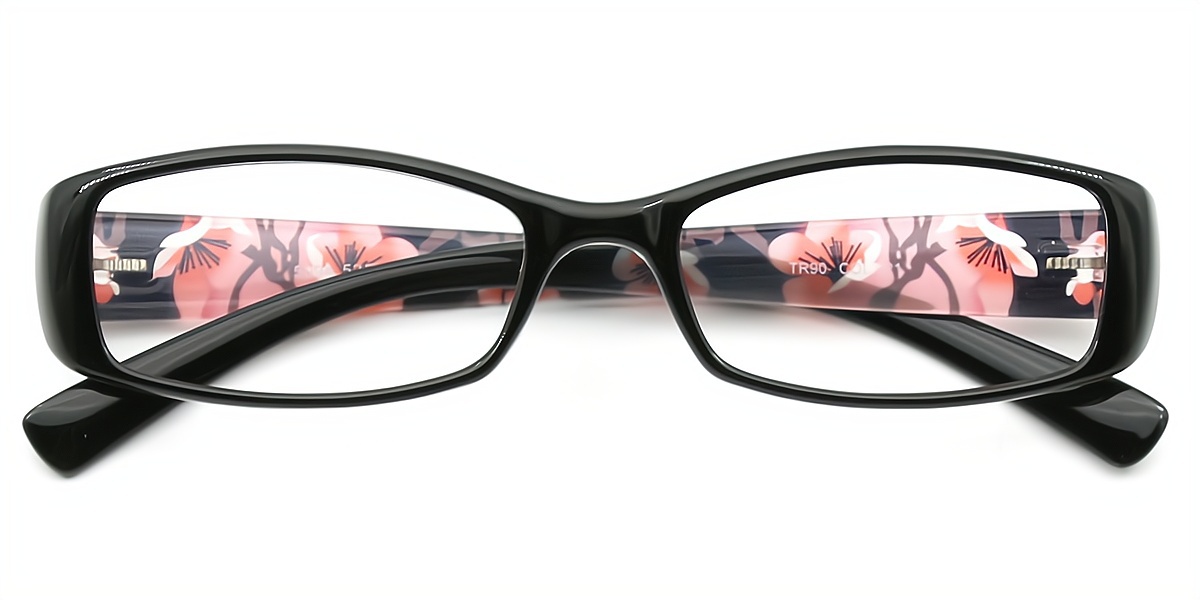 Black Rectangle Classic TR90 Eyeglasses