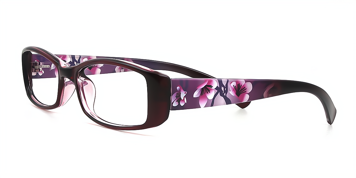 Floral Rectangle Classic TR90 Eyeglasses