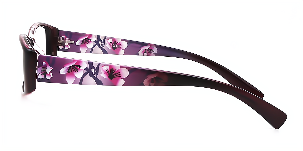 Floral Rectangle Classic TR90 Eyeglasses