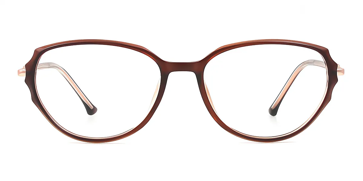 Brown Cat Eye Hipster TR90 Eyeglasses