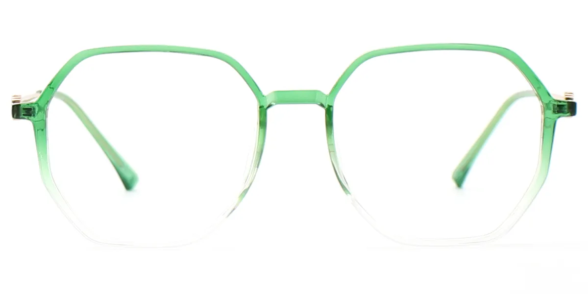 Green Geometric Lightweight TR90 Eyeglasses