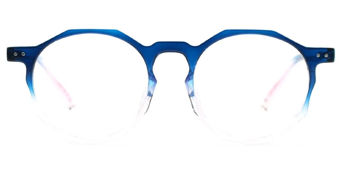 Blue Oval Exquisite Acetate Eyeglasses