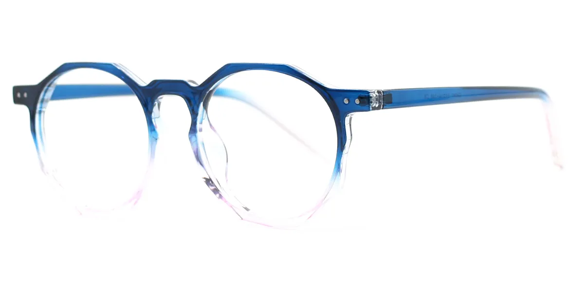 Blue Oval Exquisite Acetate Eyeglasses