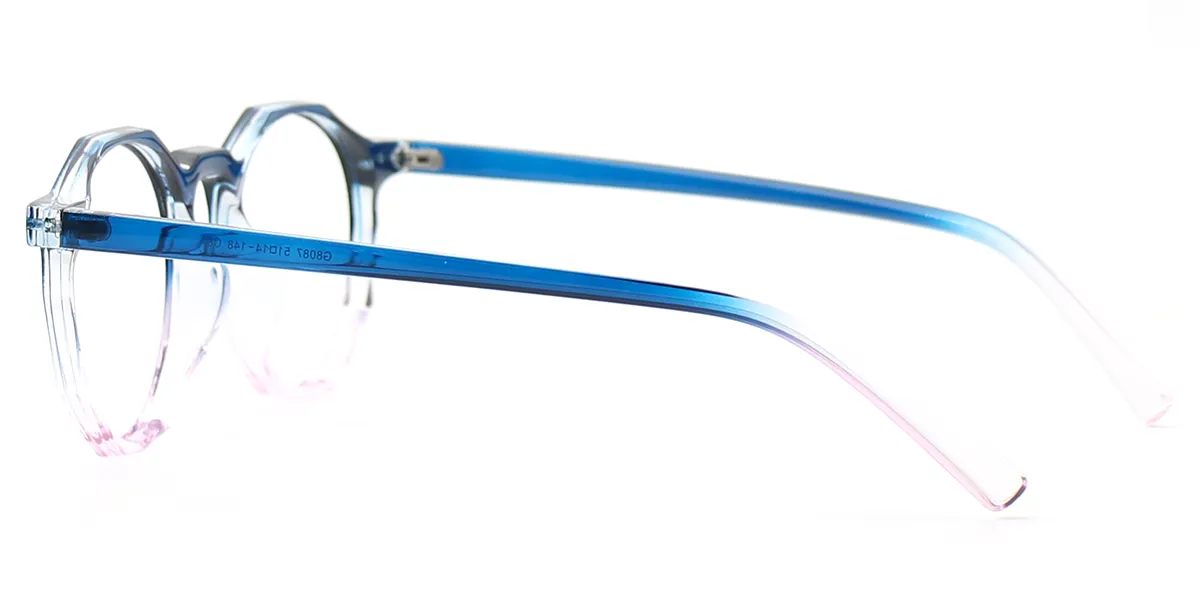 Blue Oval Exquisite Acetate Eyeglasses