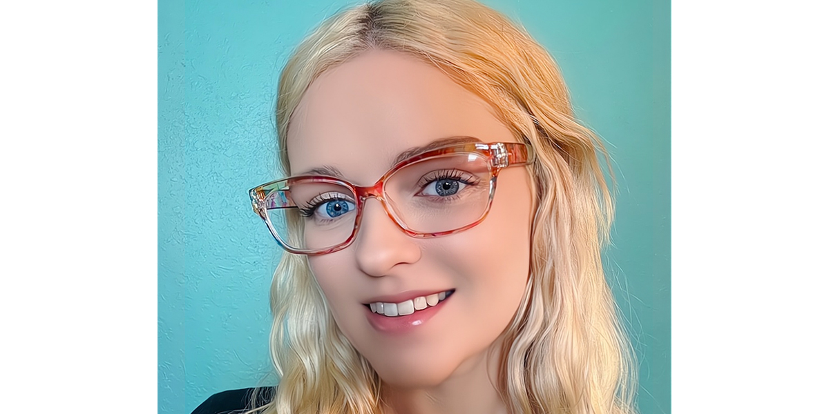 Floral Rectangle Exquisite TR90 Eyeglasses