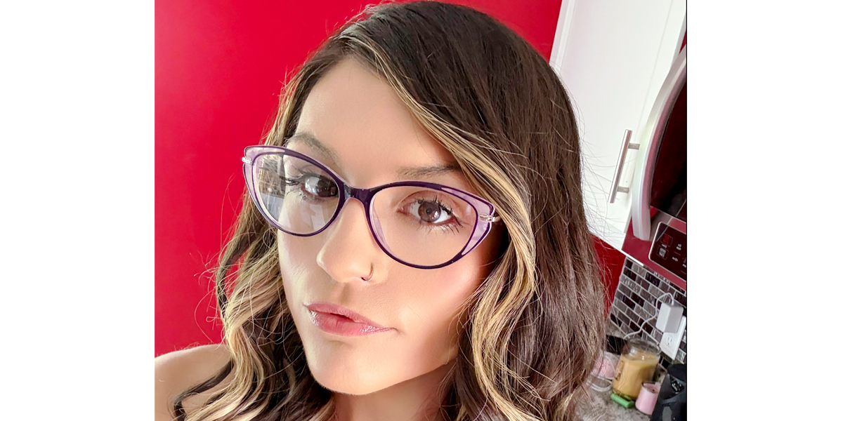 Purple Cat Eye Unique Acetate Eyeglasses