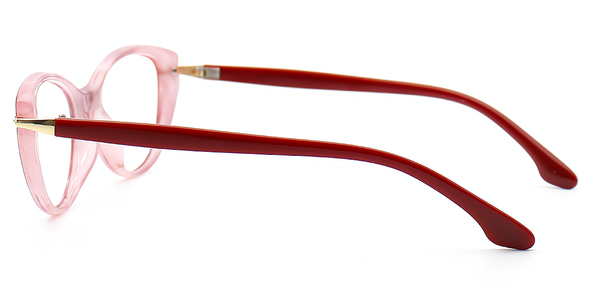Red Cat Eye Unique Acetate Eyeglasses