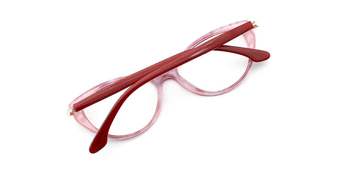Red Cat Eye Unique Acetate Eyeglasses