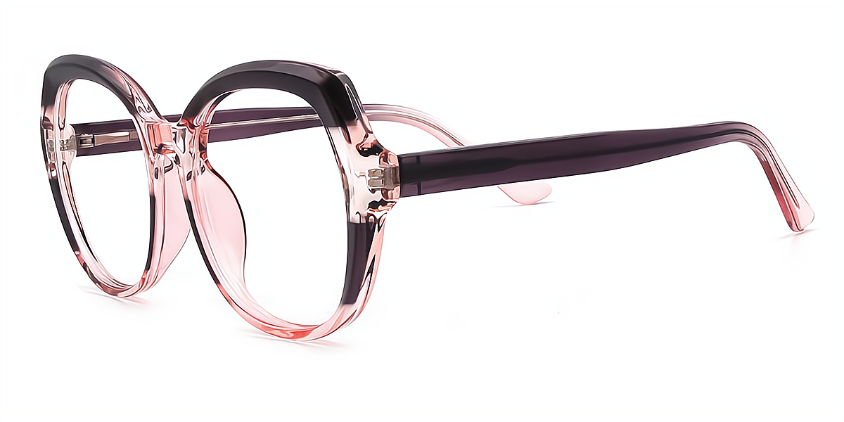 Purple Gradient Oval Hipster TR90 Eyeglasses