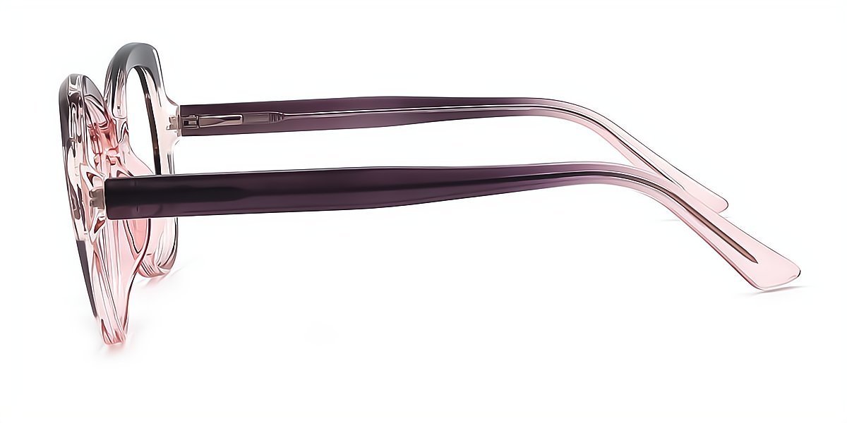 Purple Gradient Oval Hipster TR90 Eyeglasses