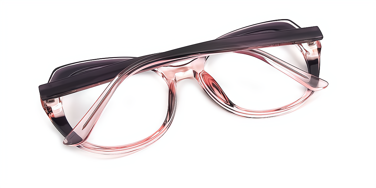 Purple Gradient Oval Hipster TR90 Eyeglasses