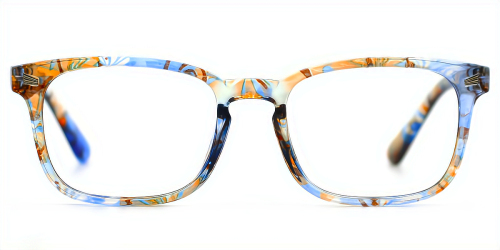 Rectangle Retro Plastic Eyeglasses