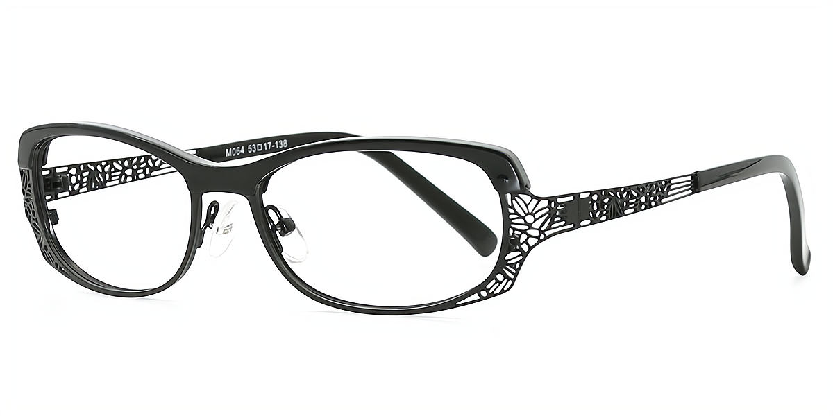 Layla Purple Rectangle Retro Mixed Materials Eyeglasses | Muukal.com