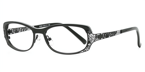 Rectangle Sophisticated Mixed Materials Eyeglasses