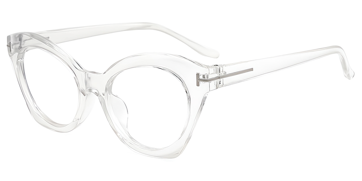 Clear Cat Eye Modish Plastic Eyeglasses