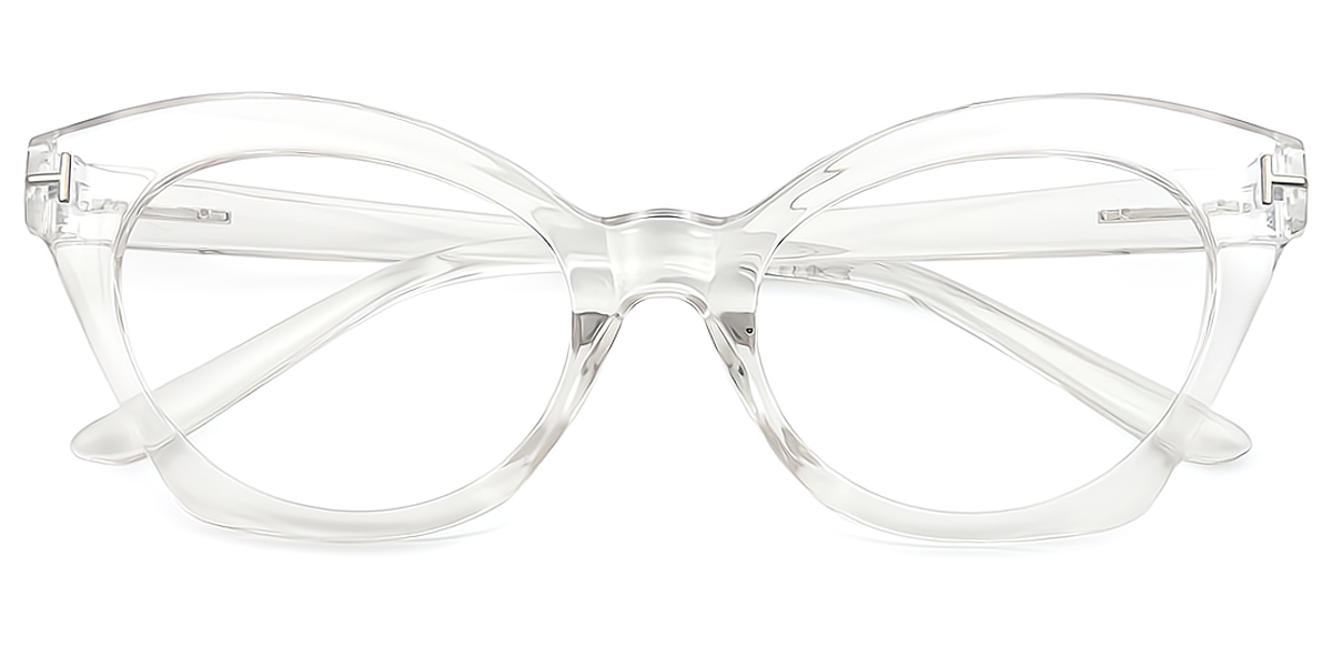Clear Cat Eye Modish Plastic Eyeglasses