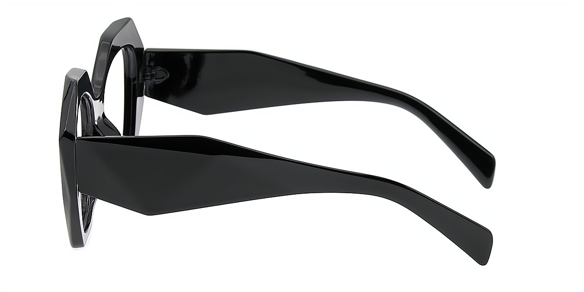 Black Cat Eye Hipster Plastic Eyeglasses
