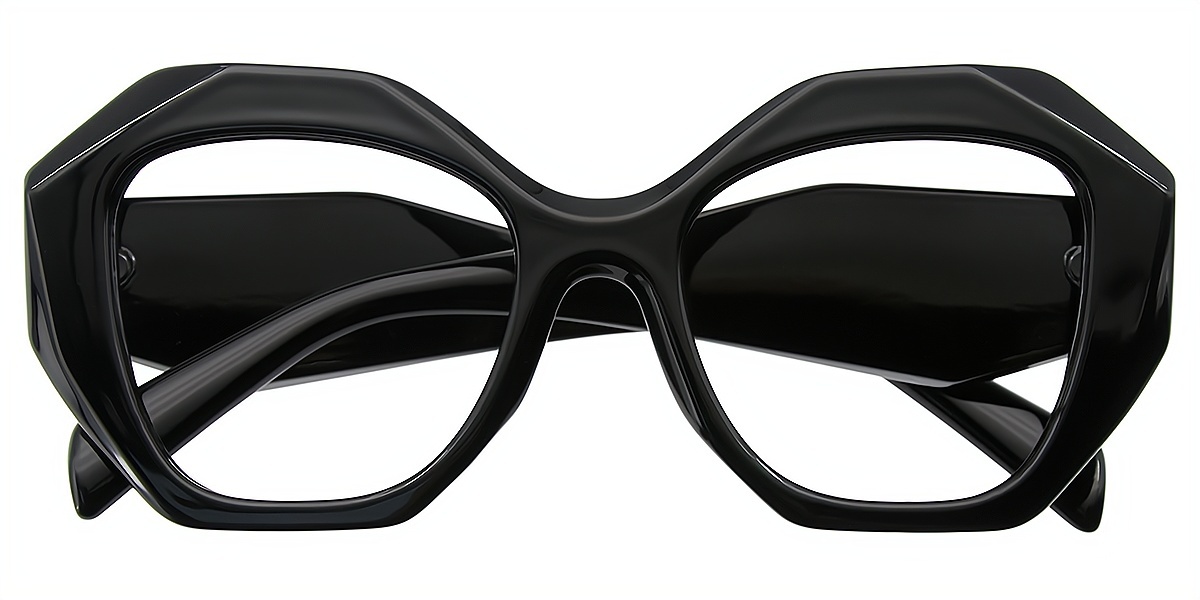 Black Cat Eye Hipster Plastic Eyeglasses
