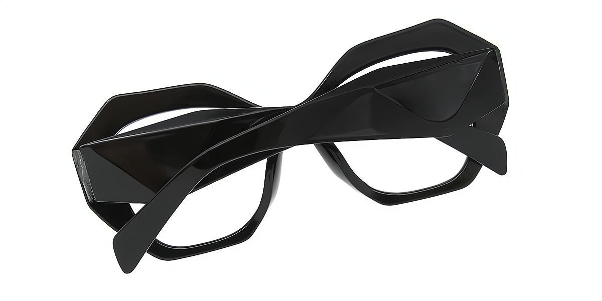 Black Cat Eye Hipster Plastic Eyeglasses