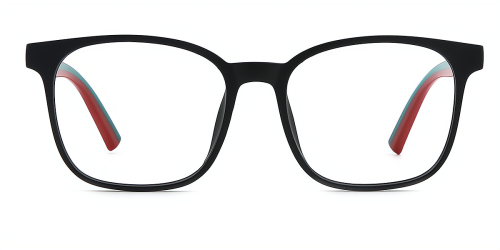 Black Rectangle Unique Full-rim Tr90 Large Glasses
