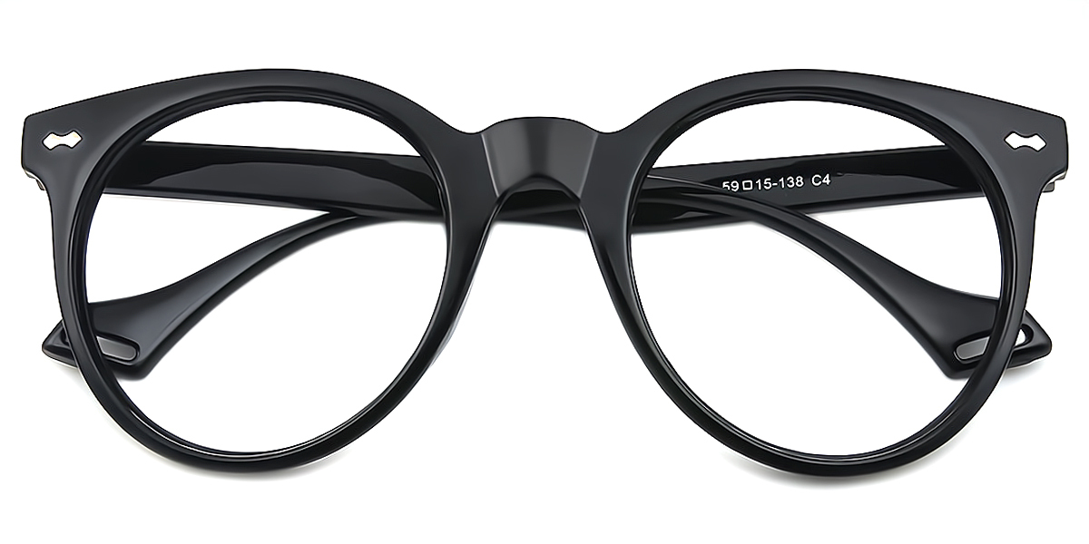 Black Round Classic TR90 Eyeglasses