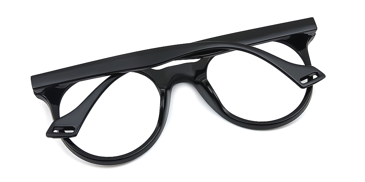 Black Round Classic TR90 Eyeglasses