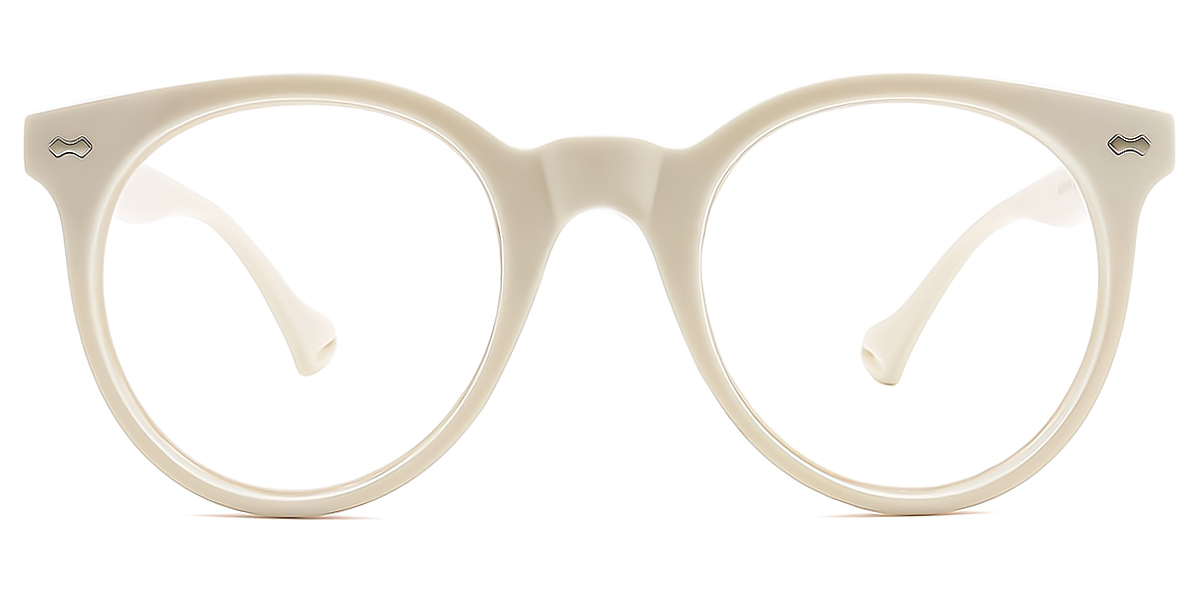 White Round Classic TR90 Eyeglasses