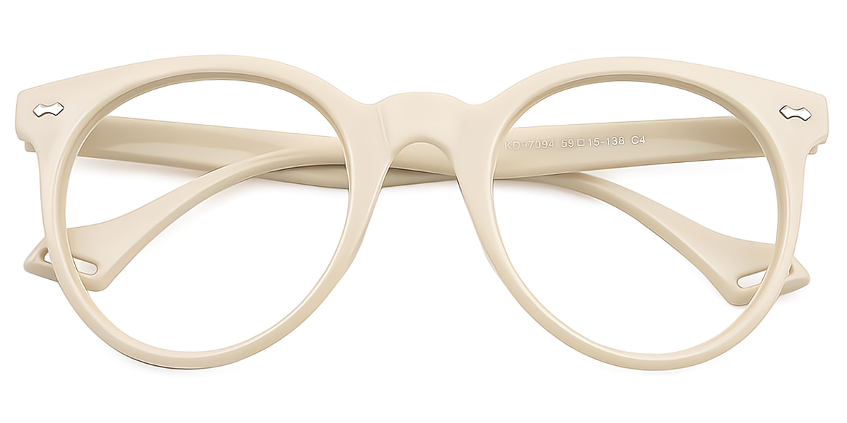 White Round Classic TR90 Eyeglasses