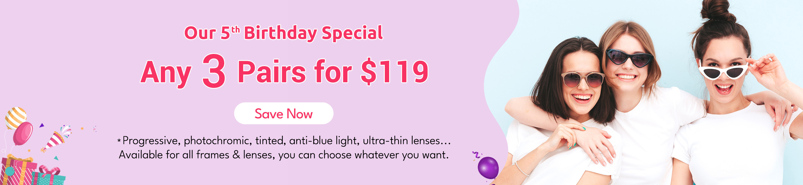 Any 3 Pairs for $119