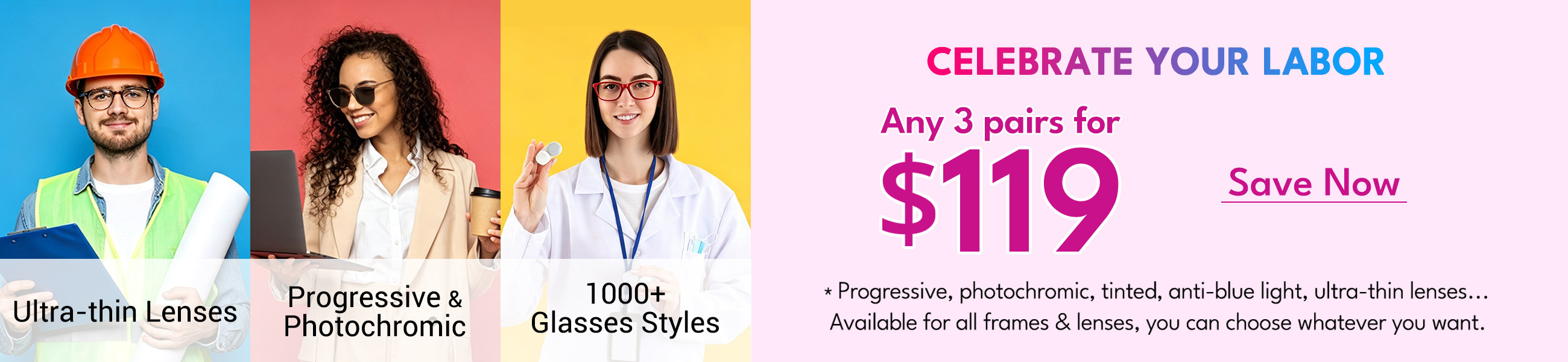 Any 3 Pairs for $119