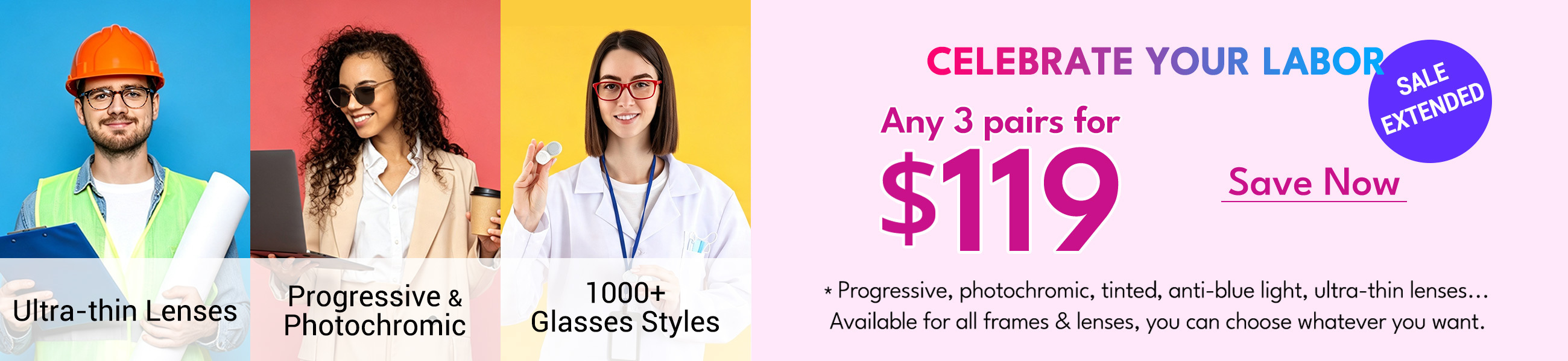 Any 3 Pairs for $119