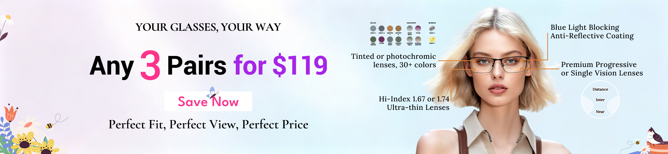 Any 3 Pairs for $119