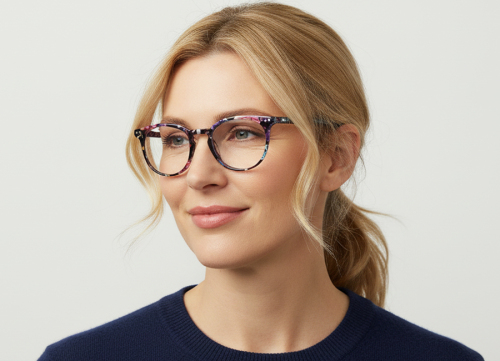 Plastic Oval Glasses