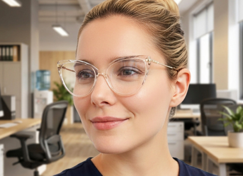 Designer Cateye Large Eyeglasses