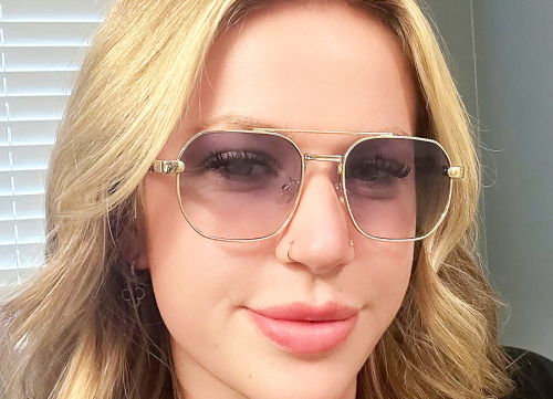 Brown Irregular Classic Retro Unique Simple Full-rim Metal Large Glasses